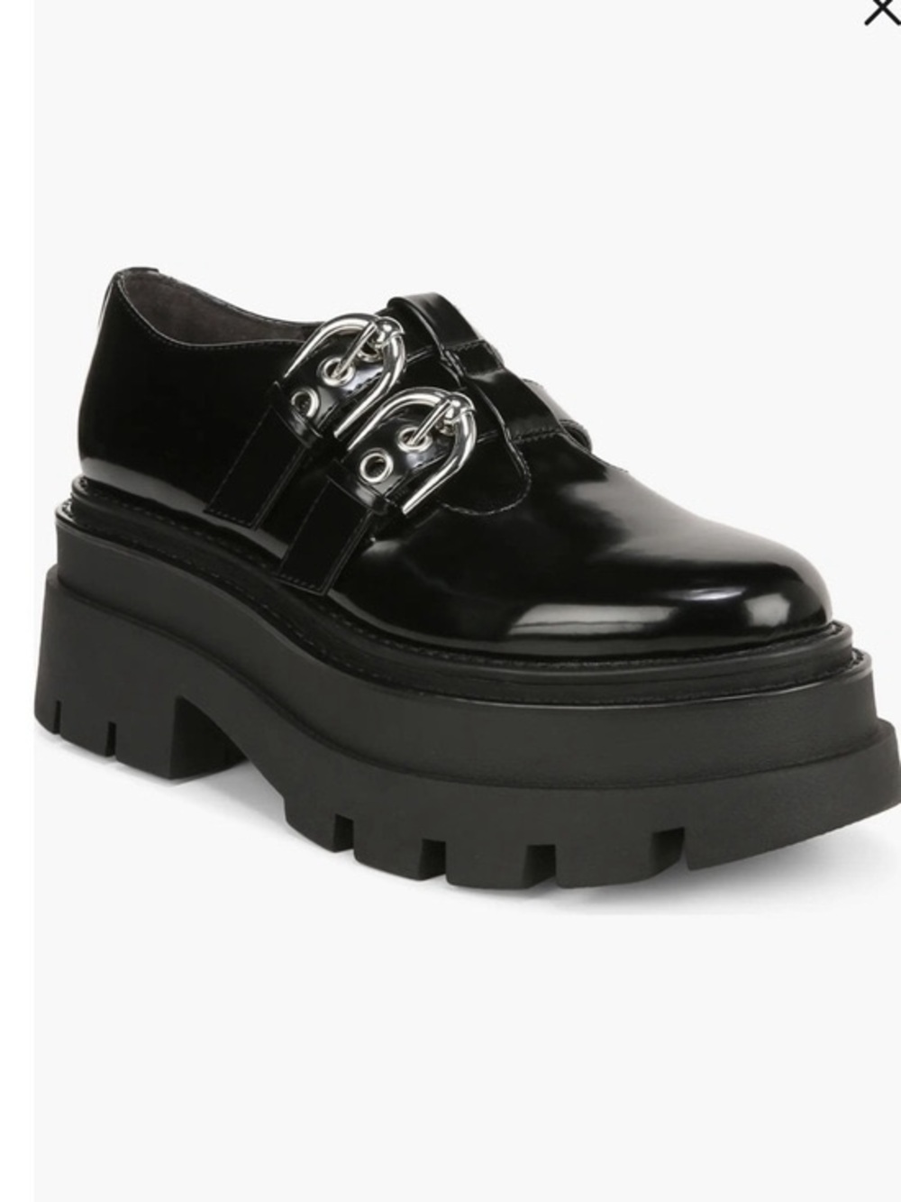 Circus NY Sam Edelman Bryce Black Chunky platform Mary Jane Shoe Loafers Sz 7.5